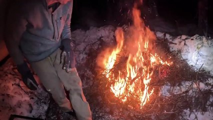 3 Days in Arctic with Bushcraft Hot Tent & No Sleeping Bag