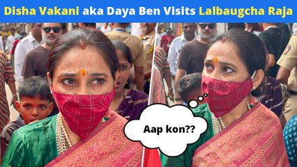 Daya Ben Reacts After Asked To Take Off Mask During Her Arrival At Lalbaugcha Raja