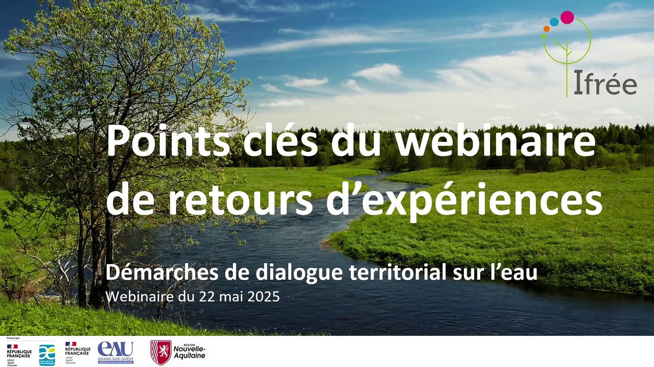 Webinaire dialogue territorial sur l'eau - n°1 format court