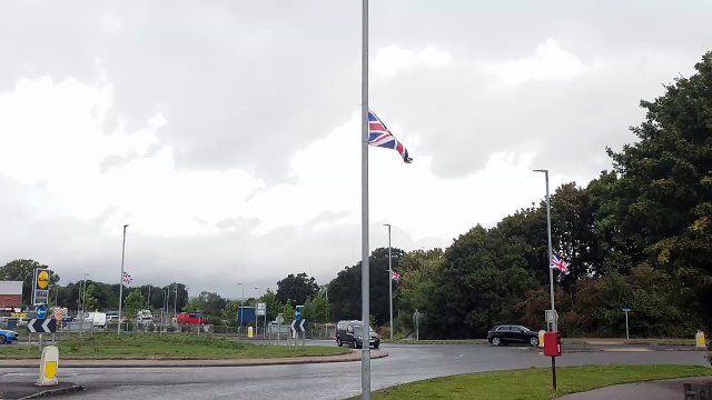 Flags appeared this week on lampposts throughout Wellington, such as these on Cades roundabout.