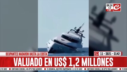 Así de hundía un lujoso yate a solo unos minutos de zarpar