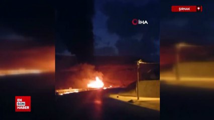 Şırnak'ta freni boşalan kamyon bariyerlere çarpıp devrildi