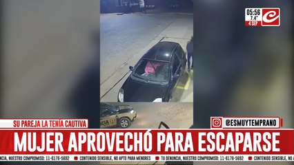 Video muestra cómo una mujer logra escapar de su secuestrador
