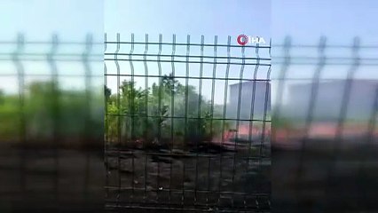 Ziraat meslek lisesinin bahçesi alevlere teslim oldu