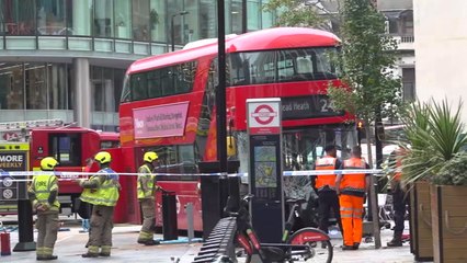 Several injured as double-decker bus crashes outside London Victoria station