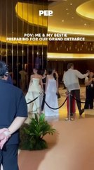 Solenn Heussaff & Isabelle Daza getting ready for their champagne carpet entrance at Preview Ball 2025