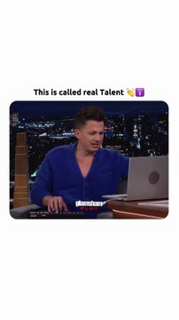 Only Charlie can turn a cup and spoon into a masterpiece 🎵👏 #CharliePuth #MusicalGenius #SoundMagic #MusicEverywhere #Talent #Singer [Charlie Puth, musical genius, sound magic, creative talent, pop innovator, music maestro, songs, jimmy fallon, glamsha