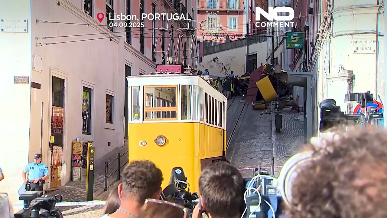 Ermittler untersuchen Wrack der Straßenbahn in Lissabon nach tödlichem Unfall