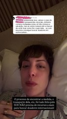 Fabiana Justus diz ter feito transplante pelo SUS