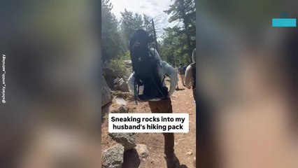 Wife Secretly Fills Husband’s Hiking Pack With Rocks