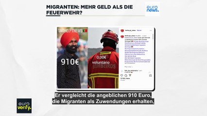 Erhalten Migranten in Portugal mehr Geld als Feuerwehrleute?