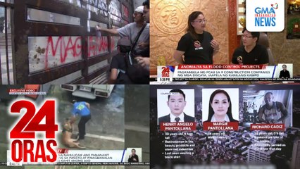 24 Oras: (Part 1) Kinalampag na compound ng pamilya Discaya | Maanomalyang flood control project sa Bulacan | Animal cruelty, atbp.