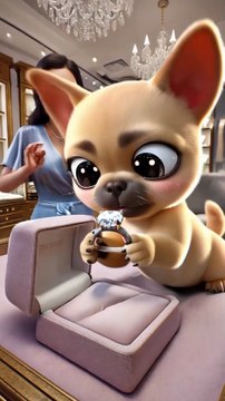 Dog s Secret GIANT Gift! Presents Sparkling Diamond Ring to Mom #shorts #cute #dog #cutedog