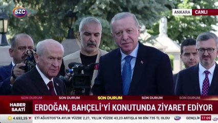 Erdoğan'dan Bahçeli'ye ev ziyareti