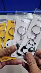 Unboxing and Review cute metal panda keychain for gift