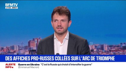 Des affiches pro-russes ont été découvertes sur l'Arc de Triomphe, une enquête a été ouverte