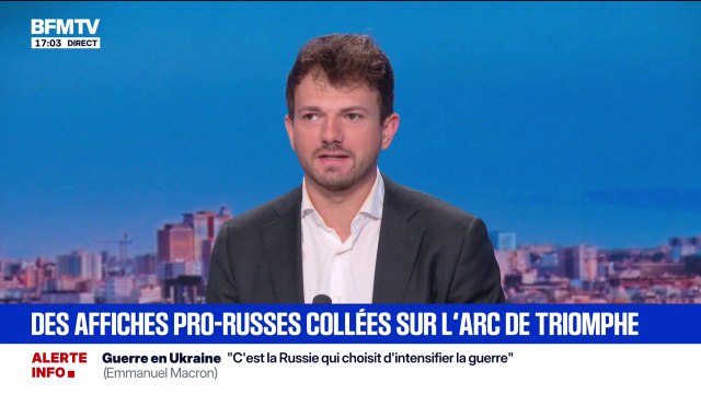 Des affiches pro-russes ont été découvertes sur l'Arc de Triomphe, une enquête a été ouverte