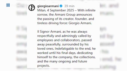 Fallece Giorgio Armani a los 91 años