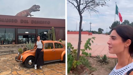 Pilar Rubio, pareja de Sergio Ramos, descubre el Museo del Desierto en Saltillo, México
