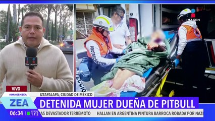 Mujer de la tercera edad es atacada por un pitbull en la alcaldía Iztapalapa