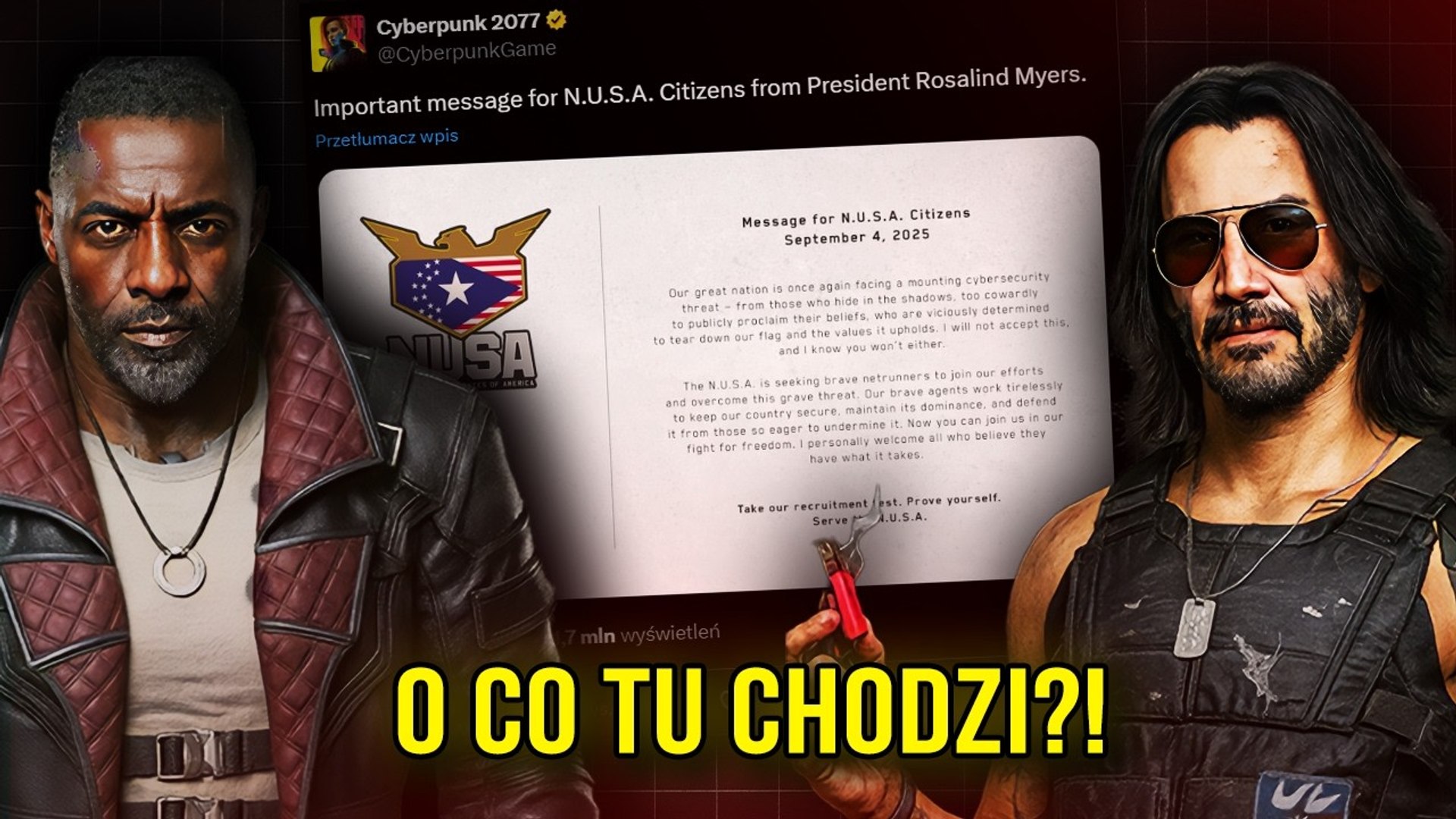 TAJEMNICZY Komunikat Twórców CYBERPUNK 2077