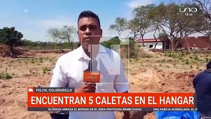 ENCUENTRAN 5 CALETAS EN EL HANGAR