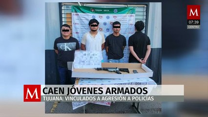 Detienen en Tijuana a grupo de jóvenes que intentaba colocar mensajes de amenaza