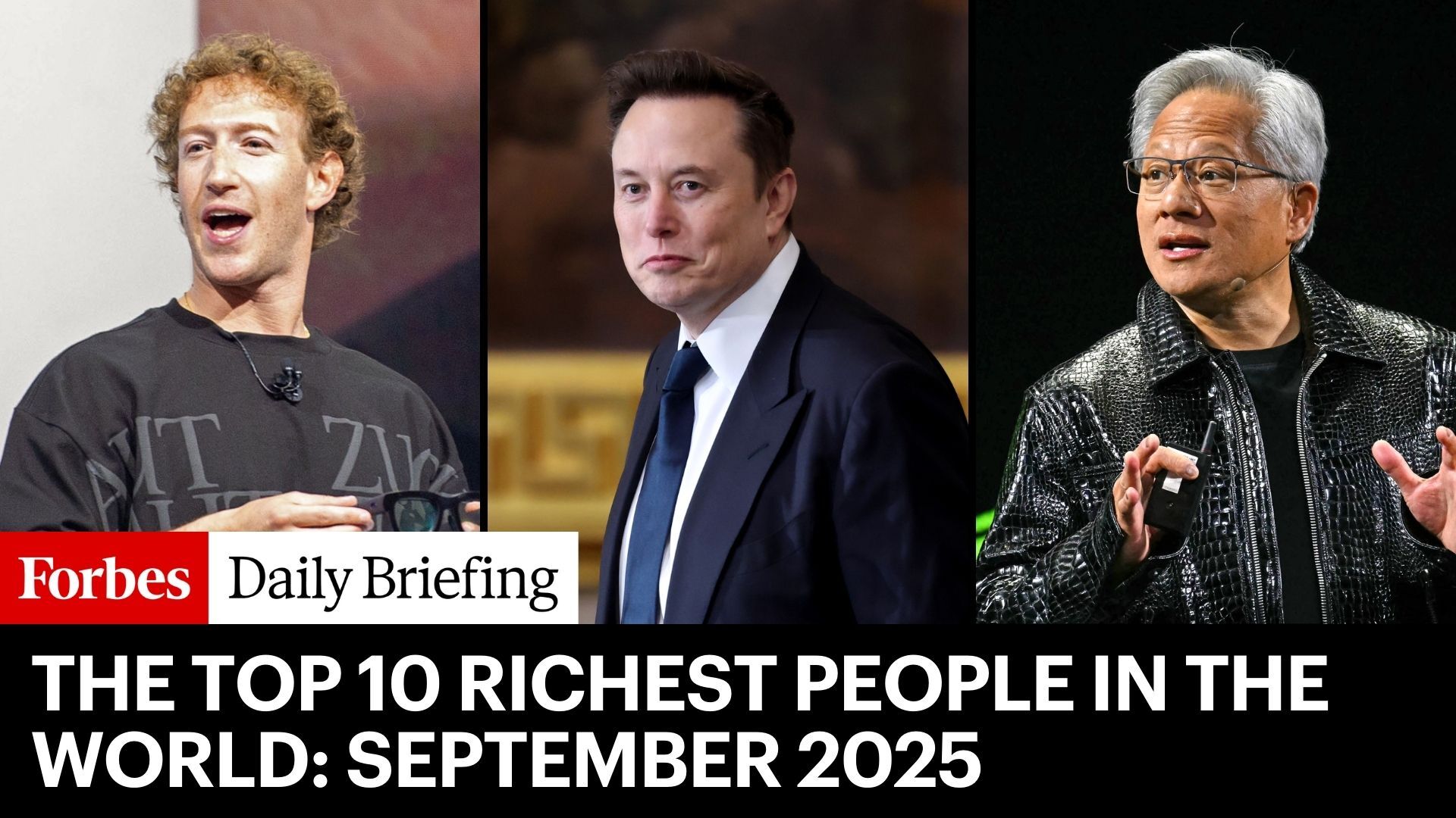 The 10 Wealthiest Individuals Globally (September 2025)