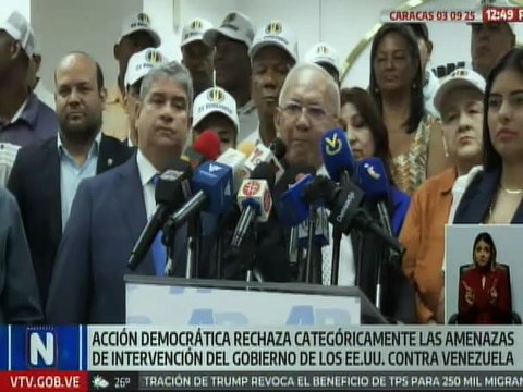 Acción Democrática se opone a las amenazas de intervención de EE. UU. contra Venezuela