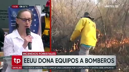 ​EEUU entrega equipo contra incendios a Santa Cruz en plena emergencia nacional