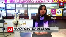 Jóvenes de Tulancingo diseñan mano robótica que traduce lenguaje de señas