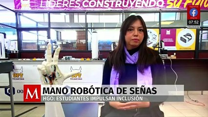 Jóvenes de Tulancingo diseñan mano robótica que traduce lenguaje de señas