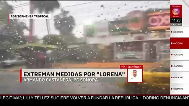 Sonora activa protocolos preventivos por 'Lorena'; prevén lluvias torrenciales