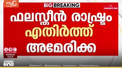 ഫലസ്തീൻ രാഷ്ട്രത്തെ എതിർത്ത് അമേരിക്ക...