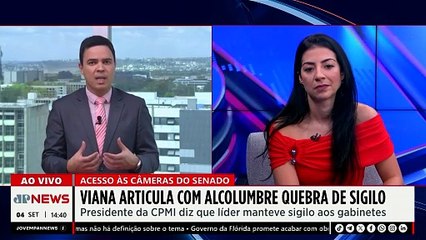 Senador Carlos Viana conversa com Alcolumbre sobre sigilo de imagens do Senado | TEMPO REAL