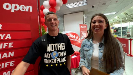 Passengers at Newcastle Airport surprised with free Jet2 trips