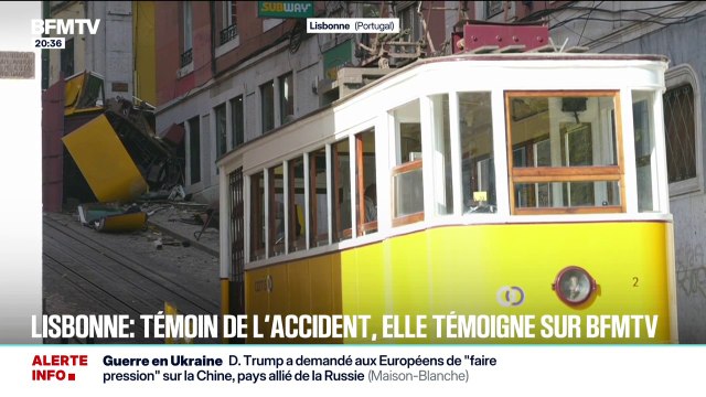 Accident du funiculaire de Lisbonne: La machine est partie en arrière, ça a été la stupéfaction pour tout le monde , témoigne Béatrice, touriste française qui a assisté à l'accident
