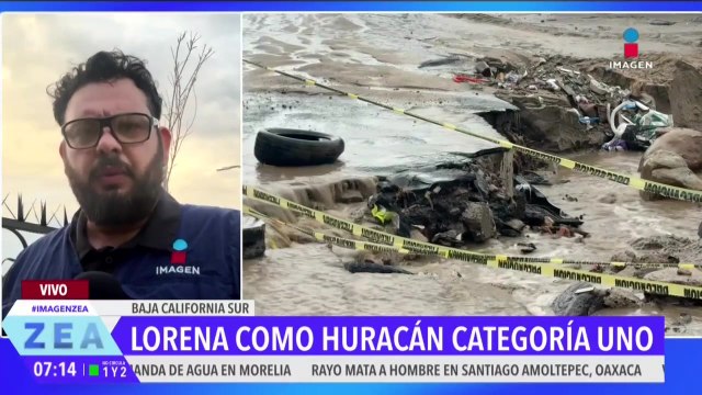 “Lorena” continúa como huracán categoría uno en Baja California Sur