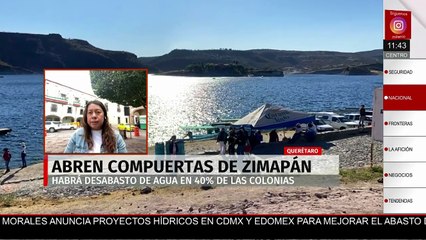 Inicia desfogue de presa Zimapán; afectará suministro de agua en Querétaro