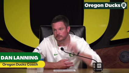 Oregon Ducks Coach Dan Lanning discusses the depth of the running back room