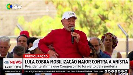 Preocupação? Lula cobra mobilização maior contra a anistia