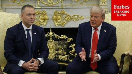 Trump Asked If U.S. Soldiers Will Remain In Poland During Meeting With Polish President Nawrocki