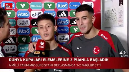 Milli futbolcularımız Arda Güler ve Mert Müldür'den maç sonu açıklamalar