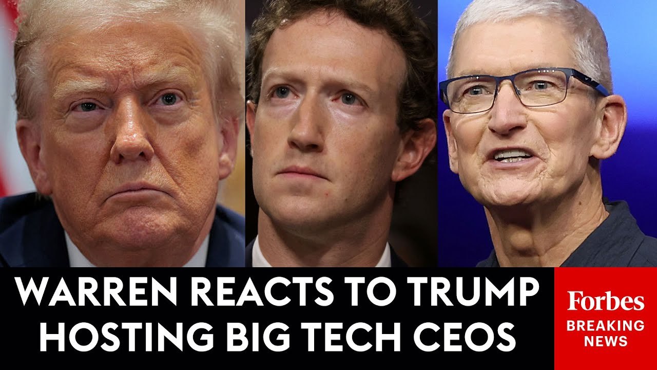Elizabeth Warren Reacts To Trump Hosting Zuckerberg And Tim Cook At White House For Dinner