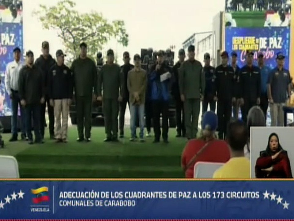 Vpdte. Sec. Cabello informa dotación de equipos para fortalecer los Cuadrantes de Paz en Carabobo