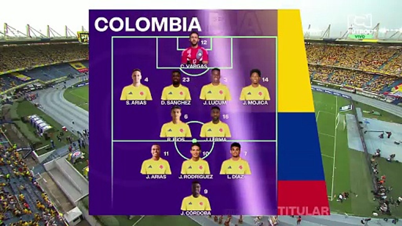 11 de Colombia para enfrentar a Bolivia