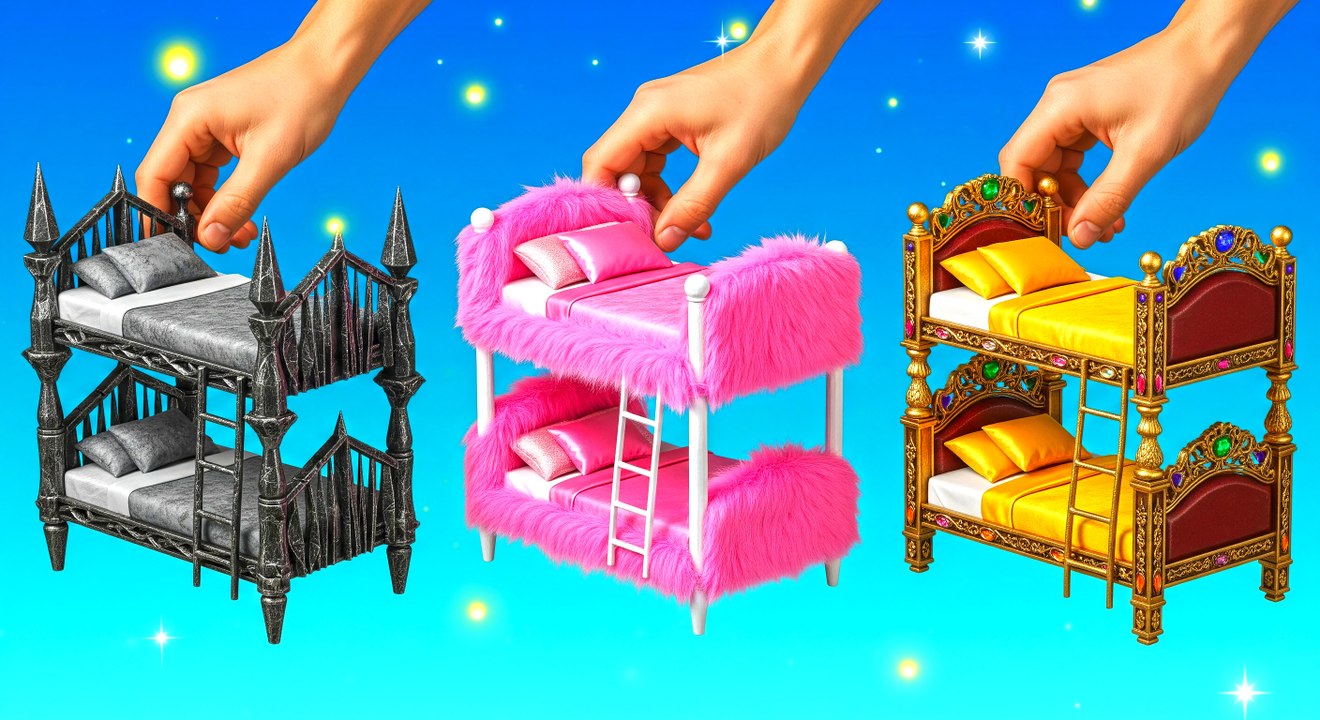 Déco GOTHIQUE 🖤 vs DÉCO ROSE ! 💖 BATAILLE de lits superposés ! 🔥