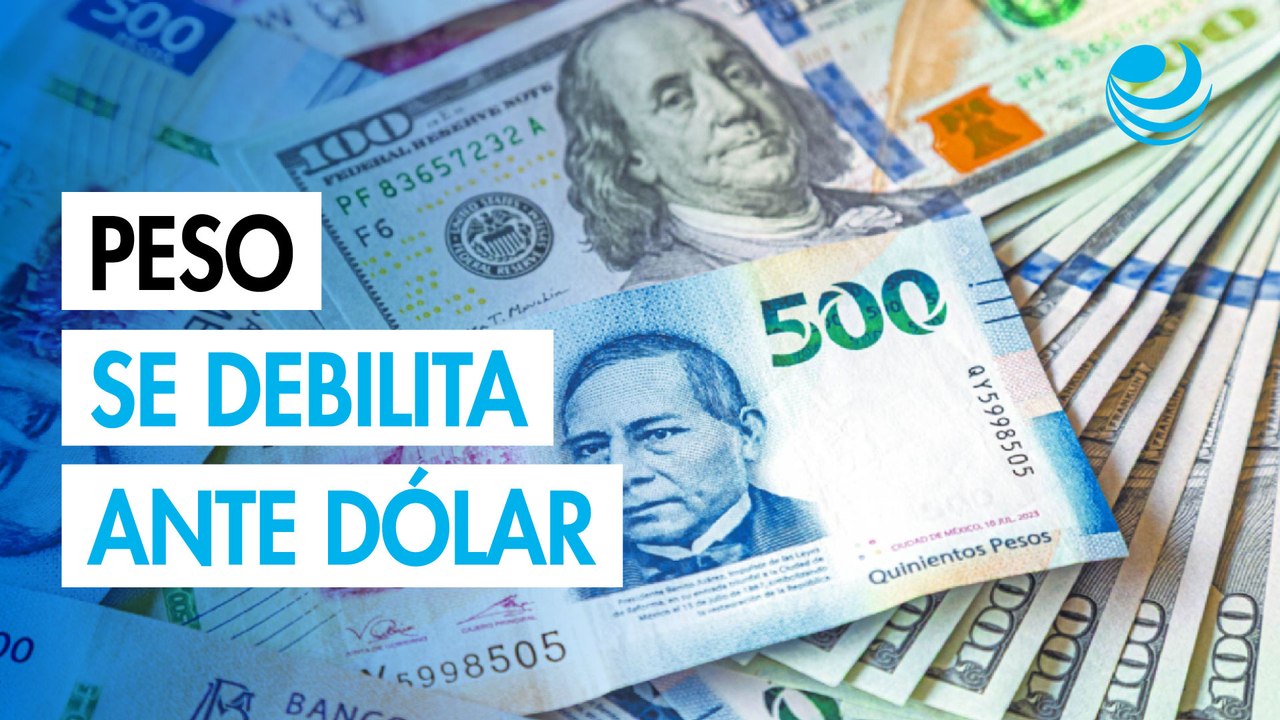 Peso mexicano cae frente al dólar a la espera de datos de nóminas en EU