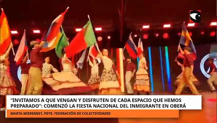 Marta Wieremiey en la inauguración de la 45° edición de la Fiesta del Inmigrante