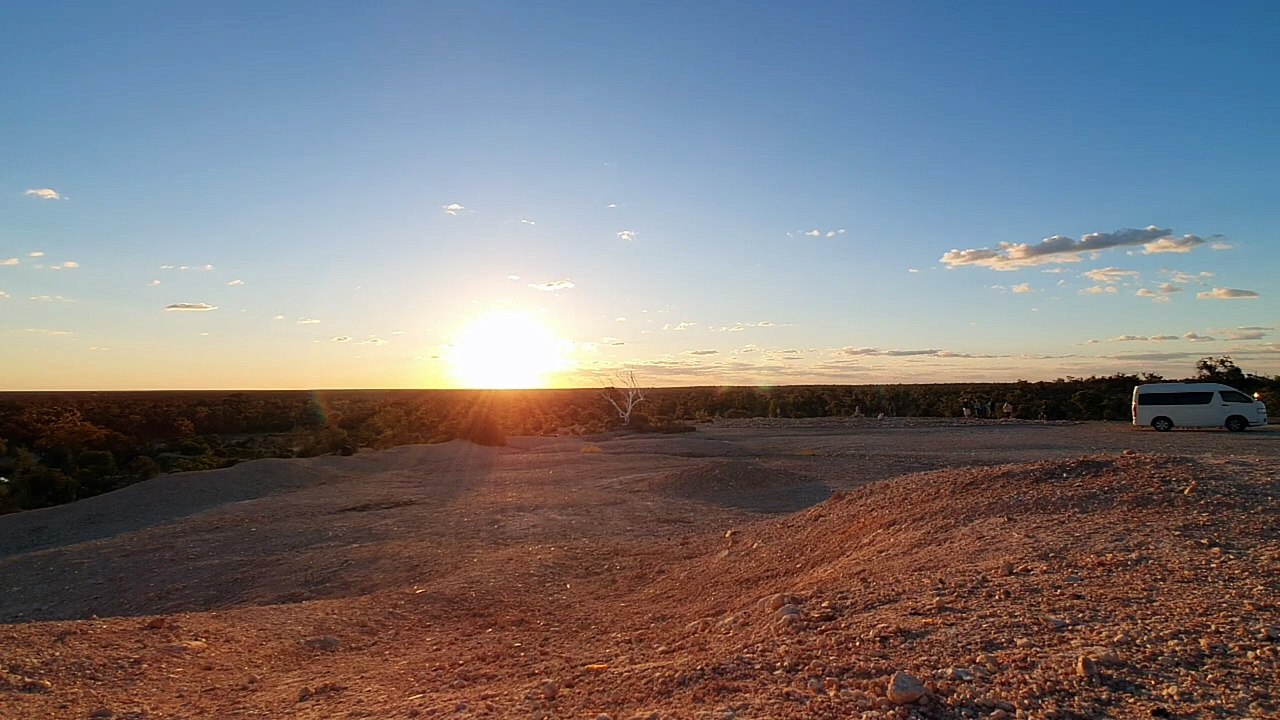 Outback Serenity: Lightning Ridge Sunset at Nettleton's First Shaft & The Labyrinth